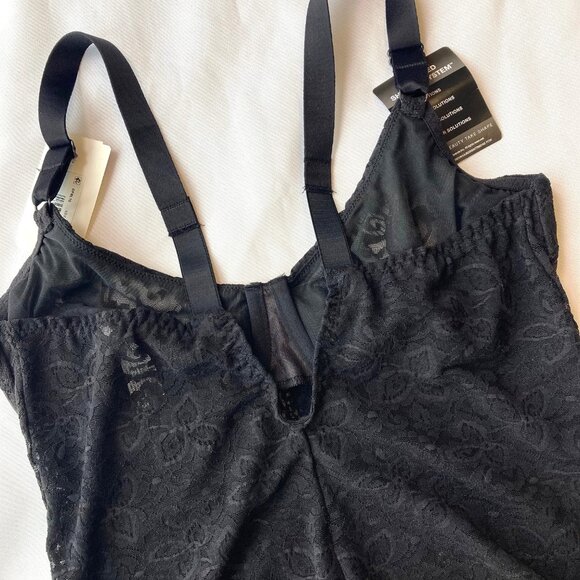 Bali Lace 'N Smooth Firm Control Body Shaper 38D Black DF8L10 NWT - Picture 9 of 11